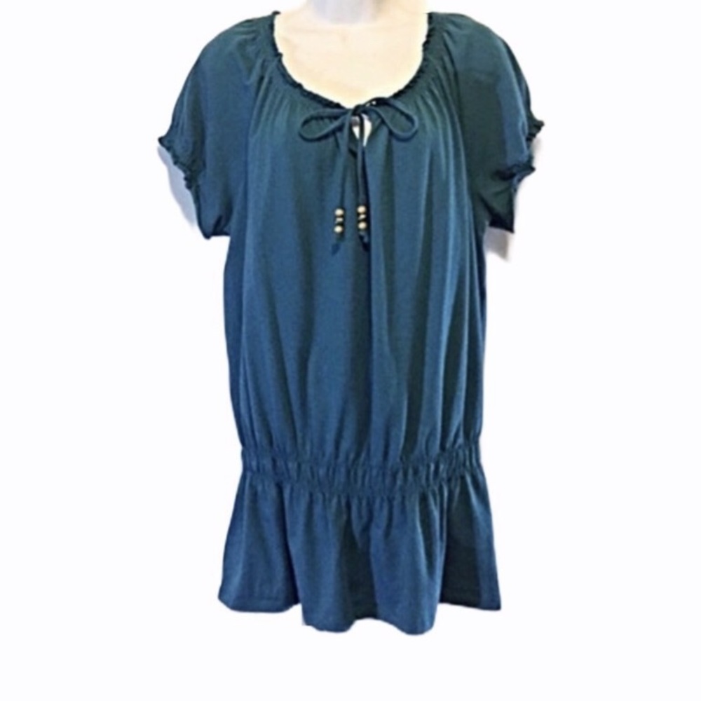 Croft & Barrow Short Sleeve Teal Top